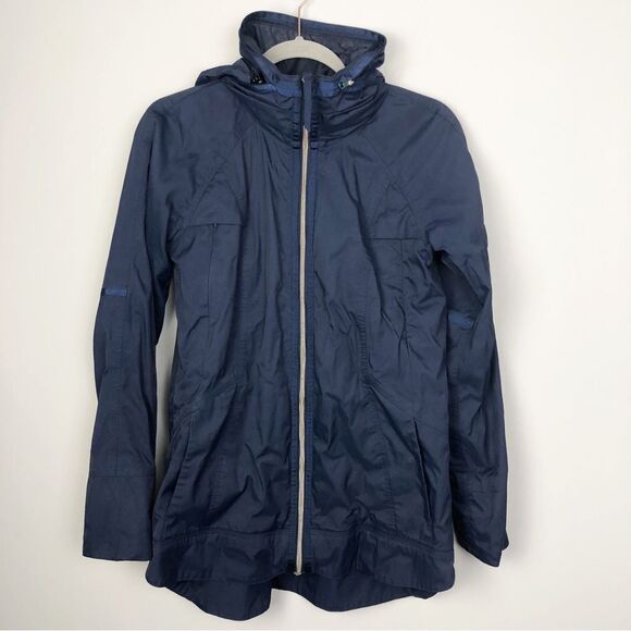 LULULEMON | Fo Drizzle Rain Jacket Deep Navy Blue Zip Front Women’s Size 6 - Picture 4 of 15